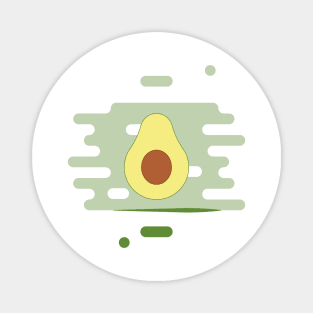 Avocado in a splash of juice Magnet